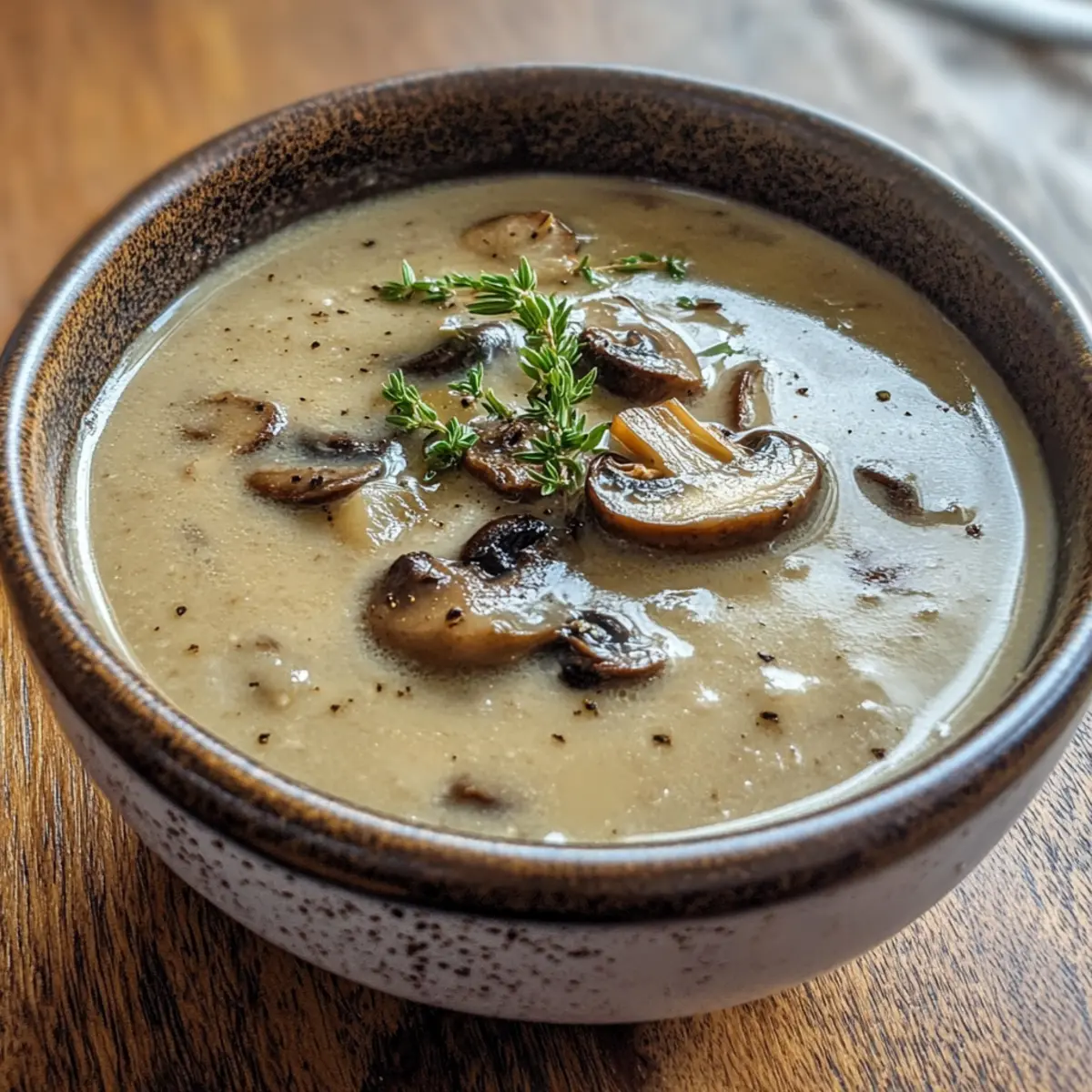 French Mushroom Velouté Soup