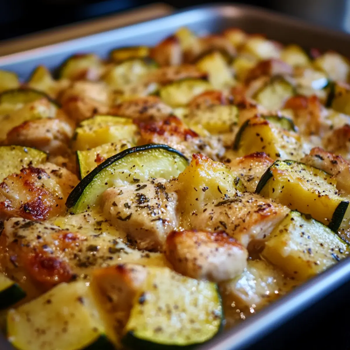 Savory Chicken & Zucchini Bake