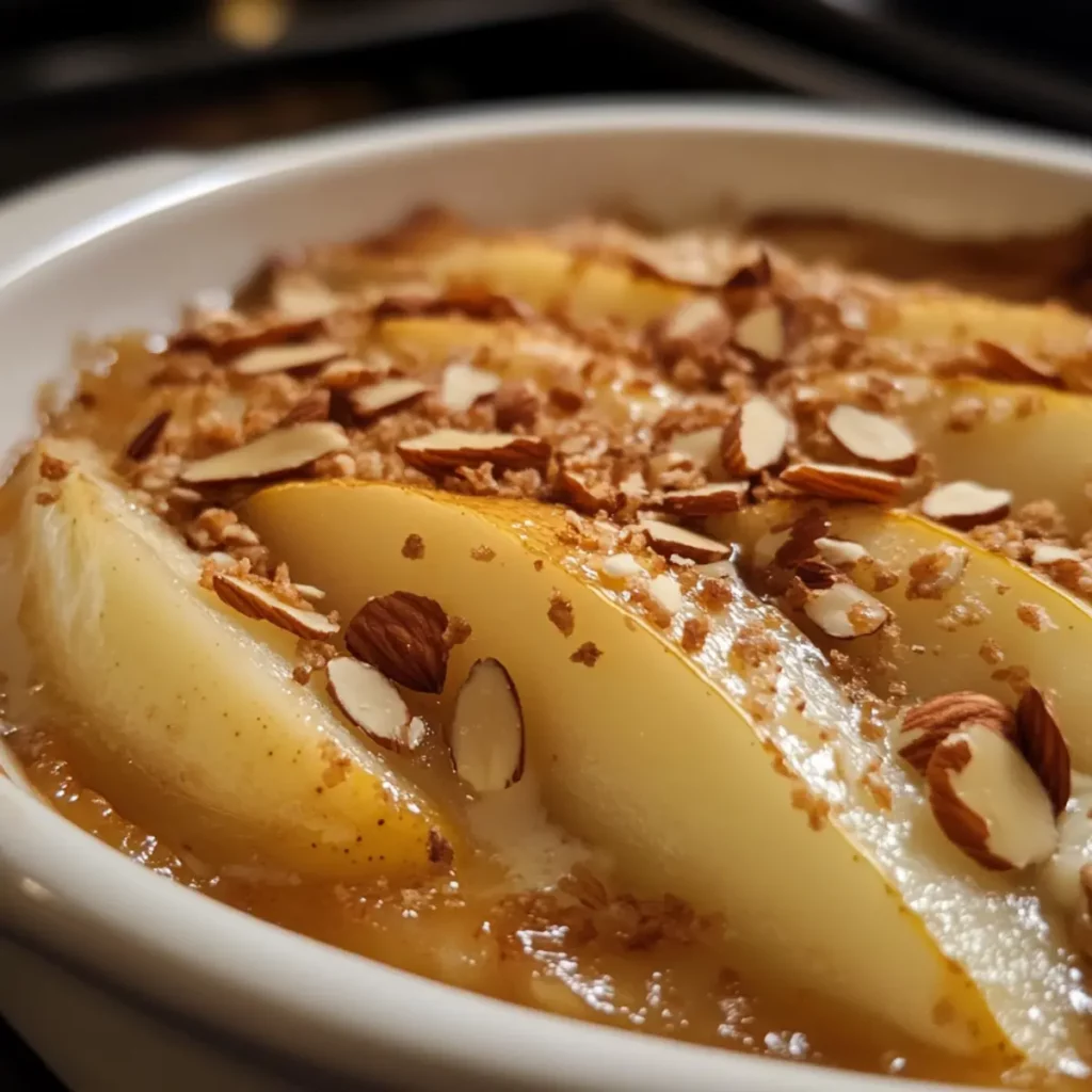 Baked Pear Almond Dessert