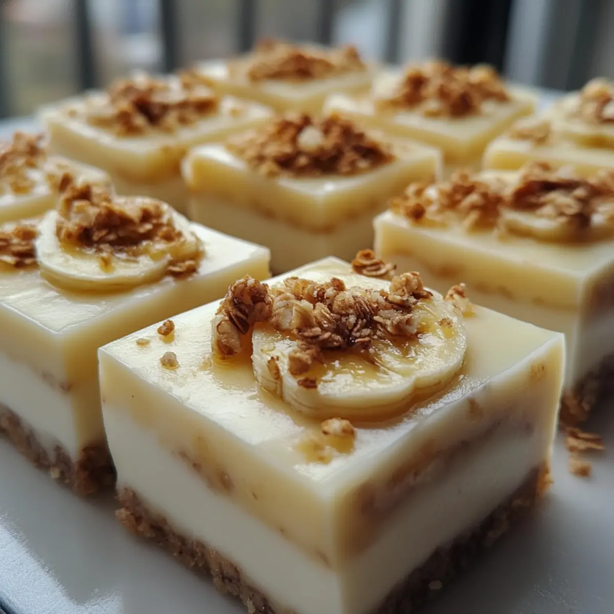 Healthy Banana Yogurt Squares