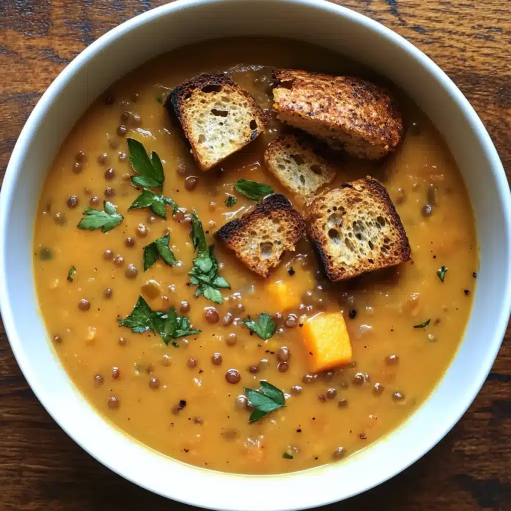 Roasted Butternut Squash and Lentil Soup Recipe