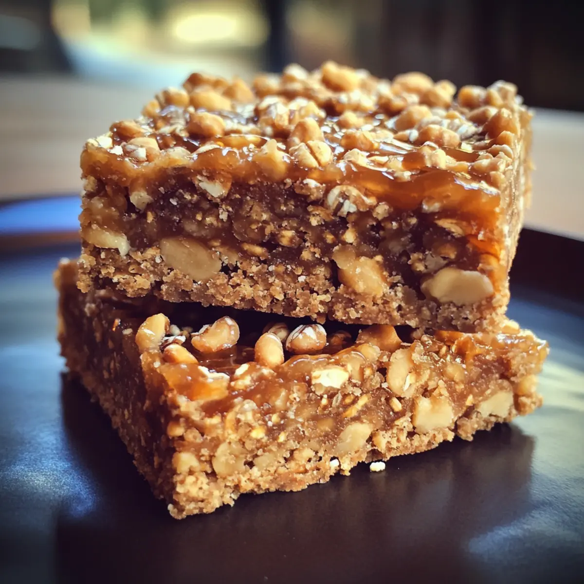 Peanut Oat Honey Squares