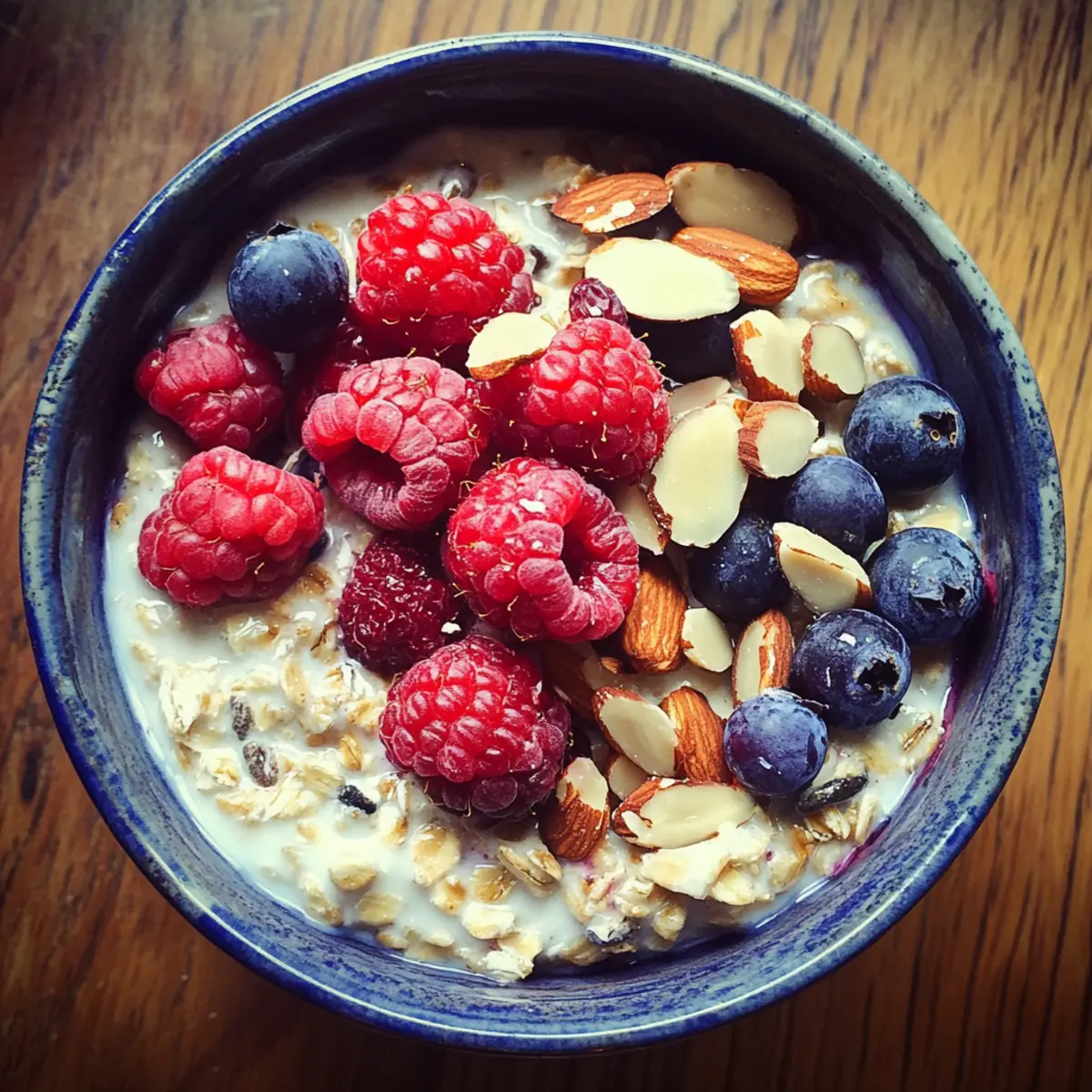 Overnight Oats with Berries & Almonds Recipe