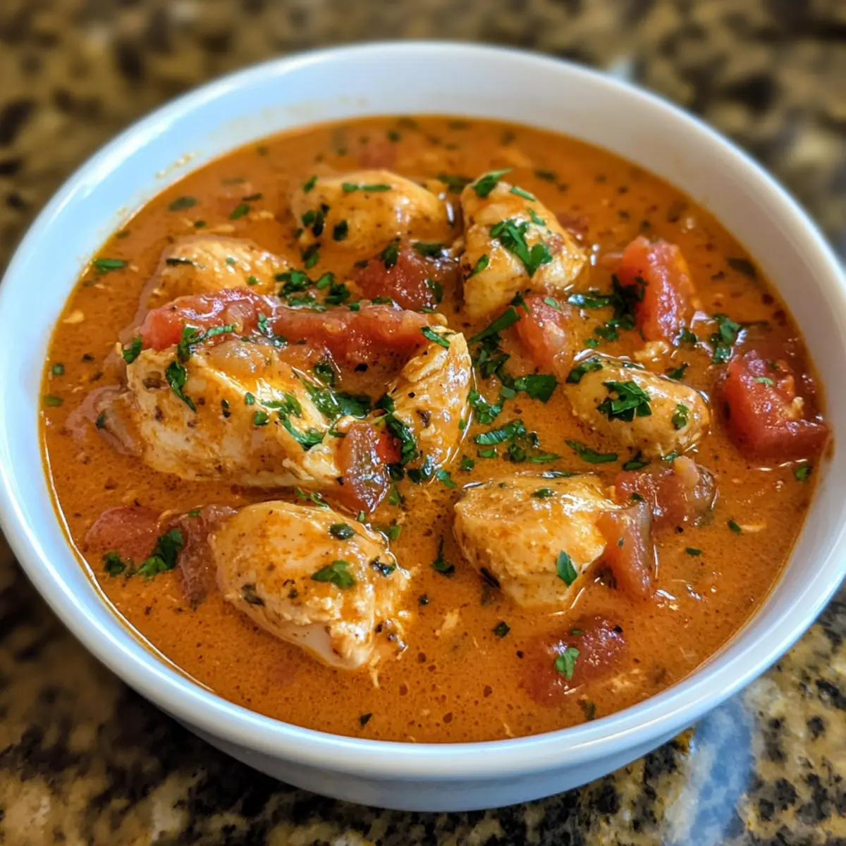 Creamy Tomato Coconut Chicken Stew