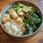 Garlic Butter Spinach & Rice Bowl