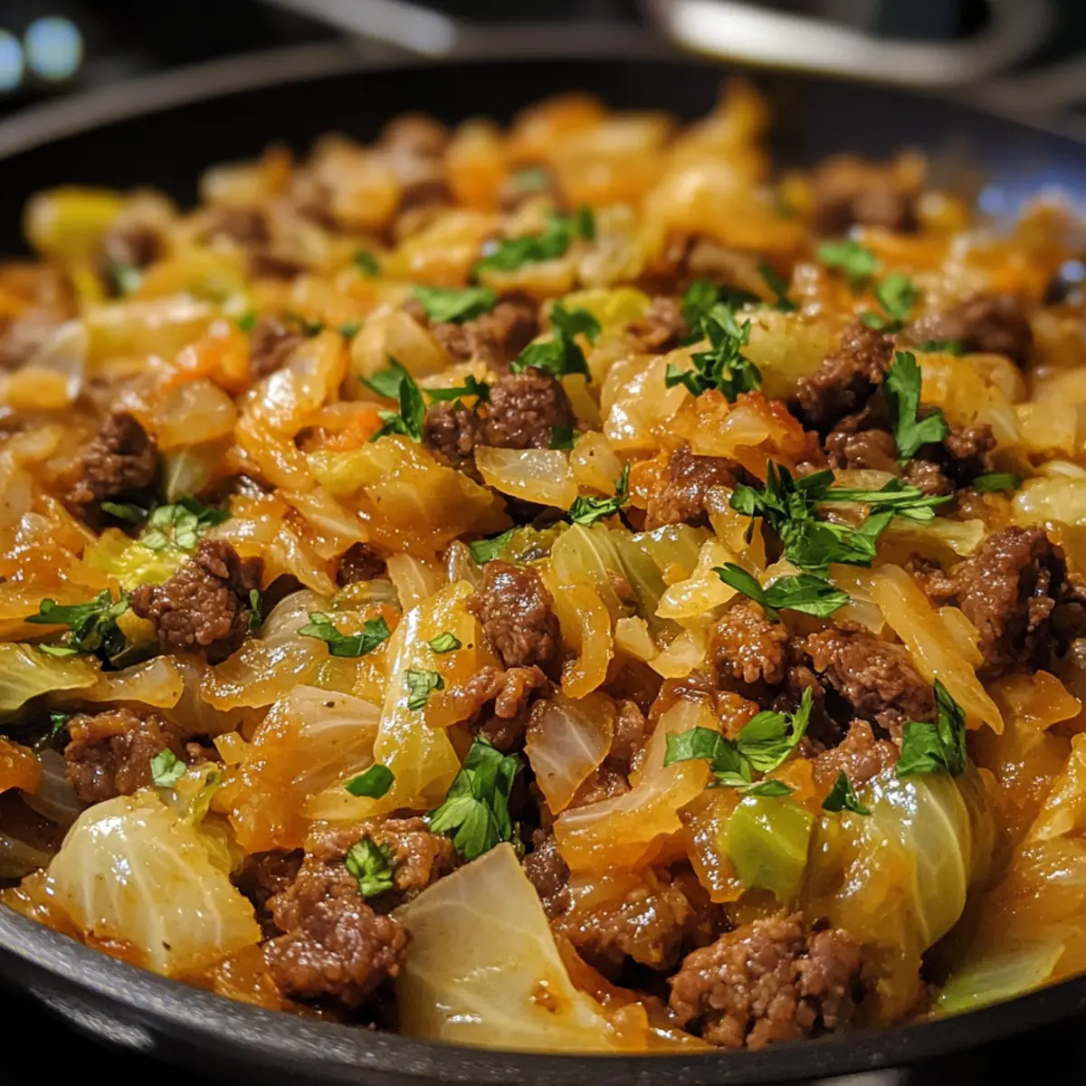 Budget-Friendly Beef Cabbage Skillet