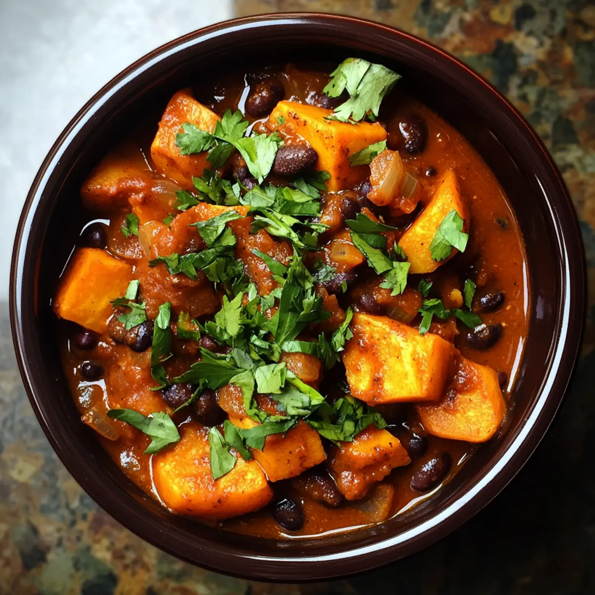 Crockpot Sweet Potato & Black Bean Stew Recipe