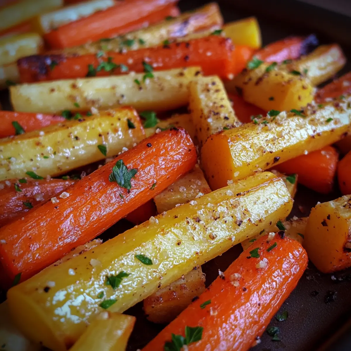 Baked Carrot & Parsnip Sticks