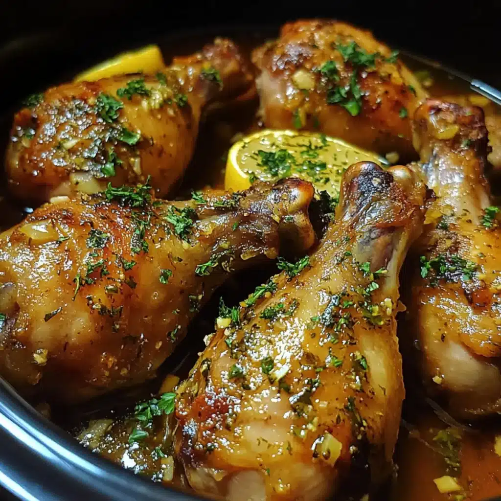 Crockpot Lemon Garlic Drumsticks