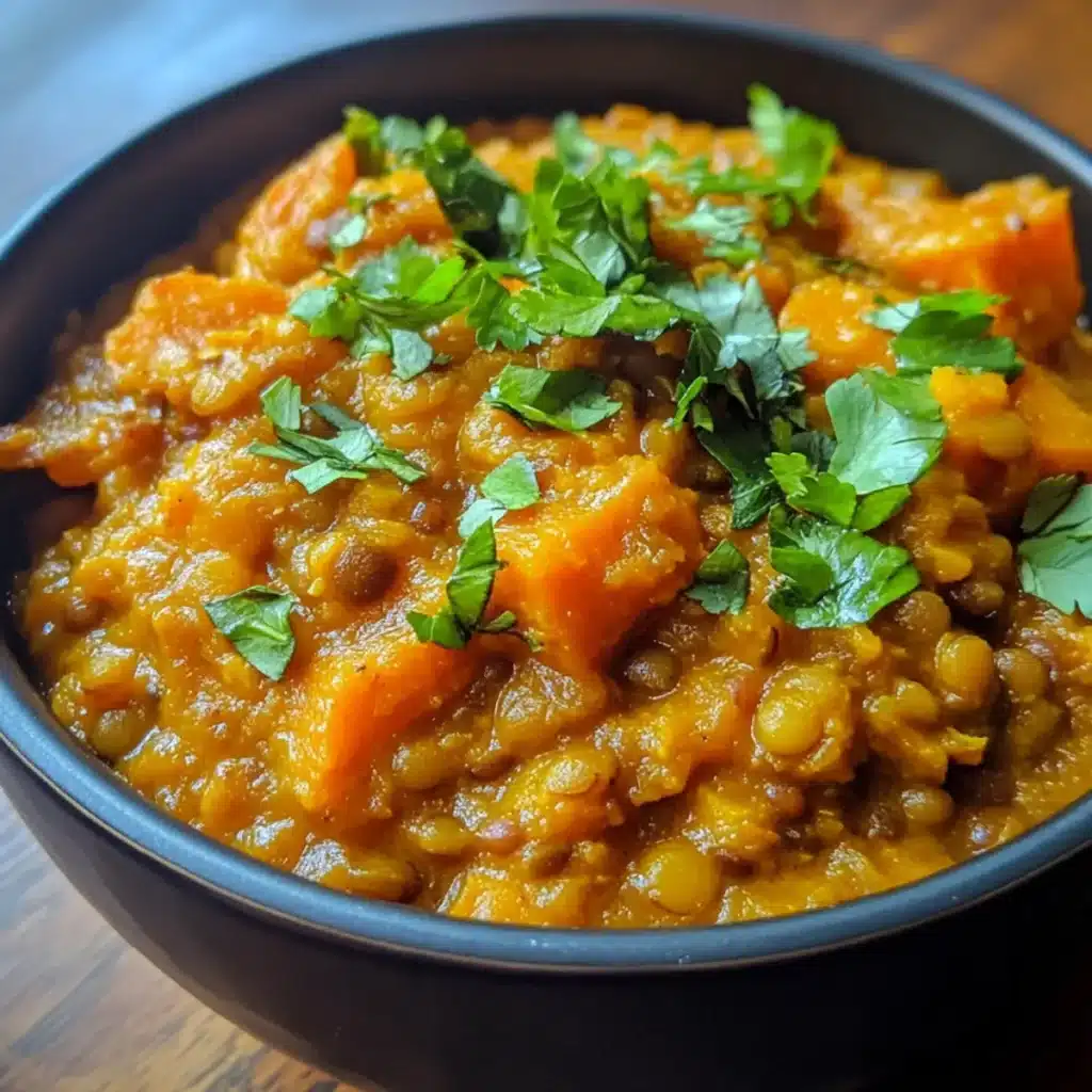 Crockpot Curried Sweet Potato & Lentils
