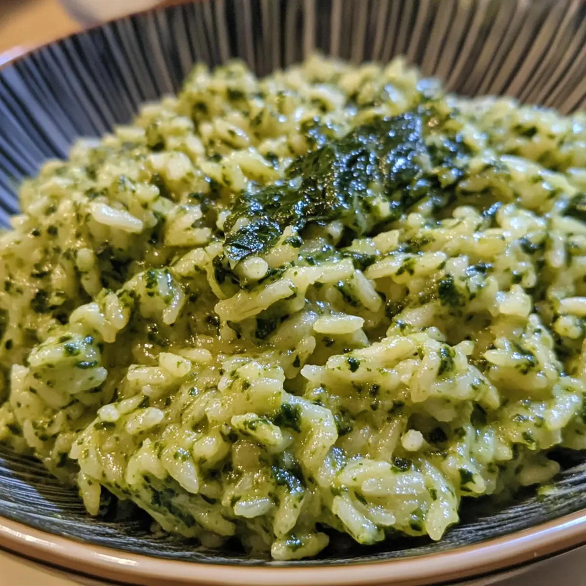 Creamy Pesto Spinach Rice