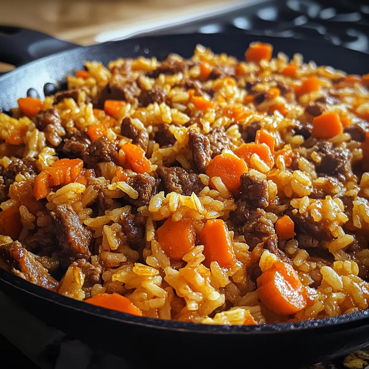 Beef Carrot Rice Skillet