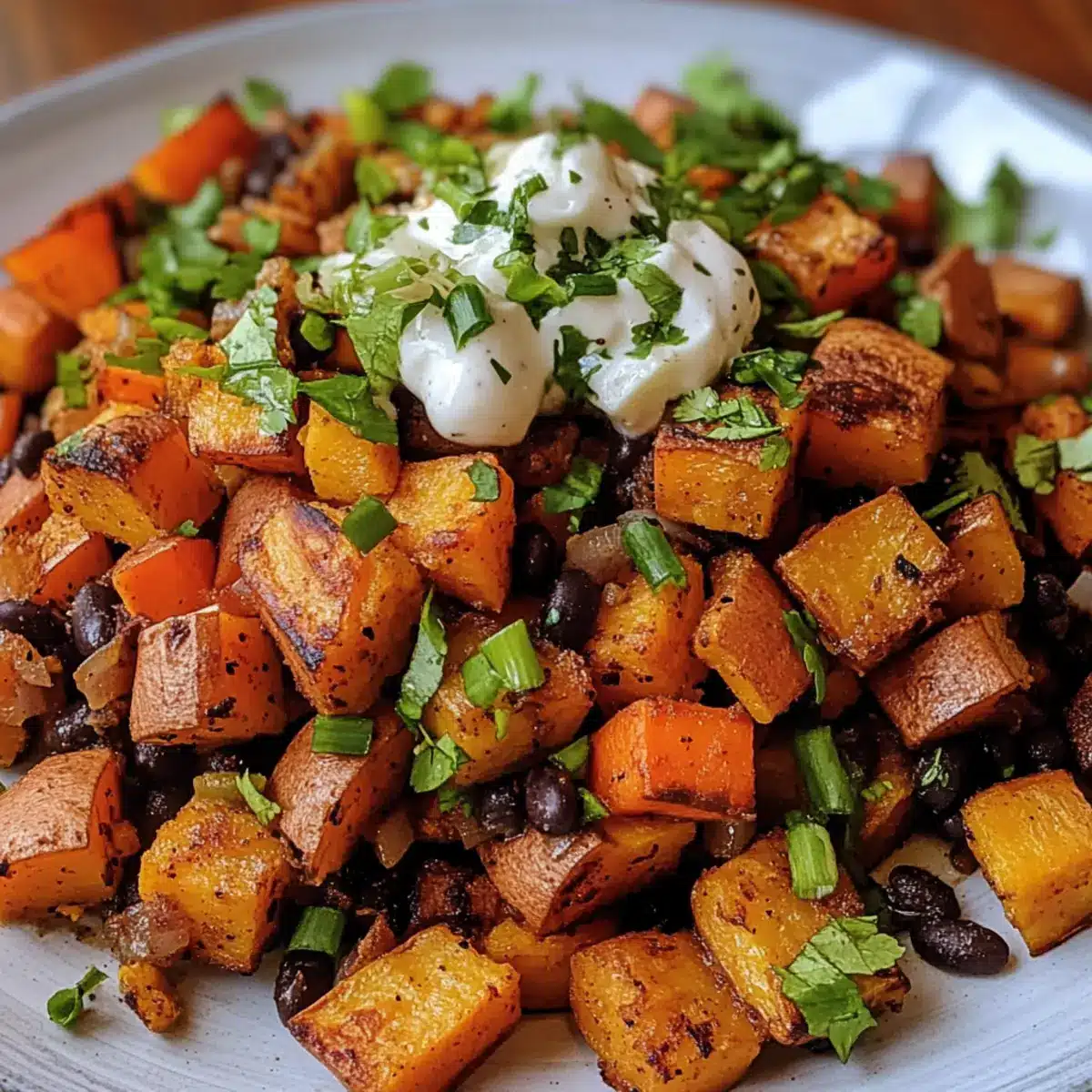 Vegetarian Sweet Potato & Black Bean Hash Recipe