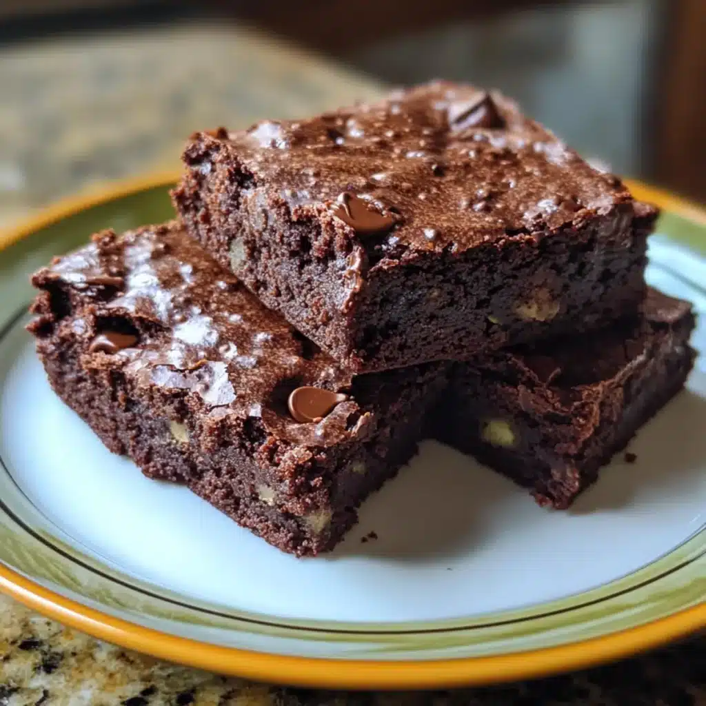 Healthy Chocolate Zucchini Brownies