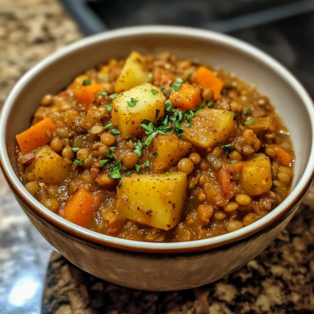 Slow Cooker Potato Lentil Stew
