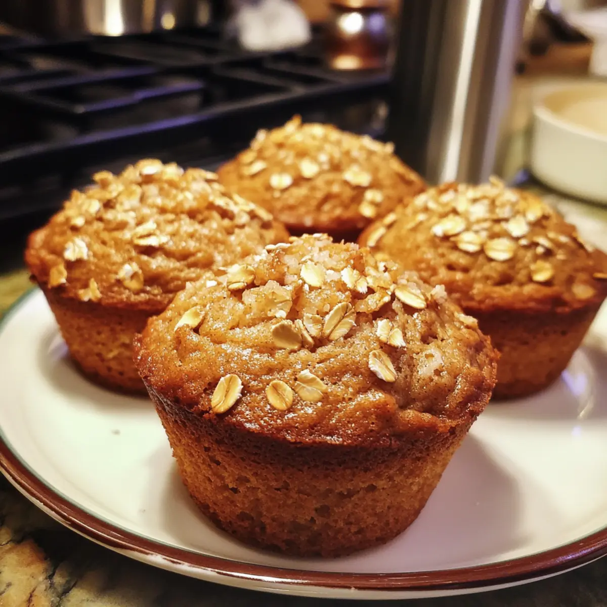Baked Banana Oat Muffins Recipe