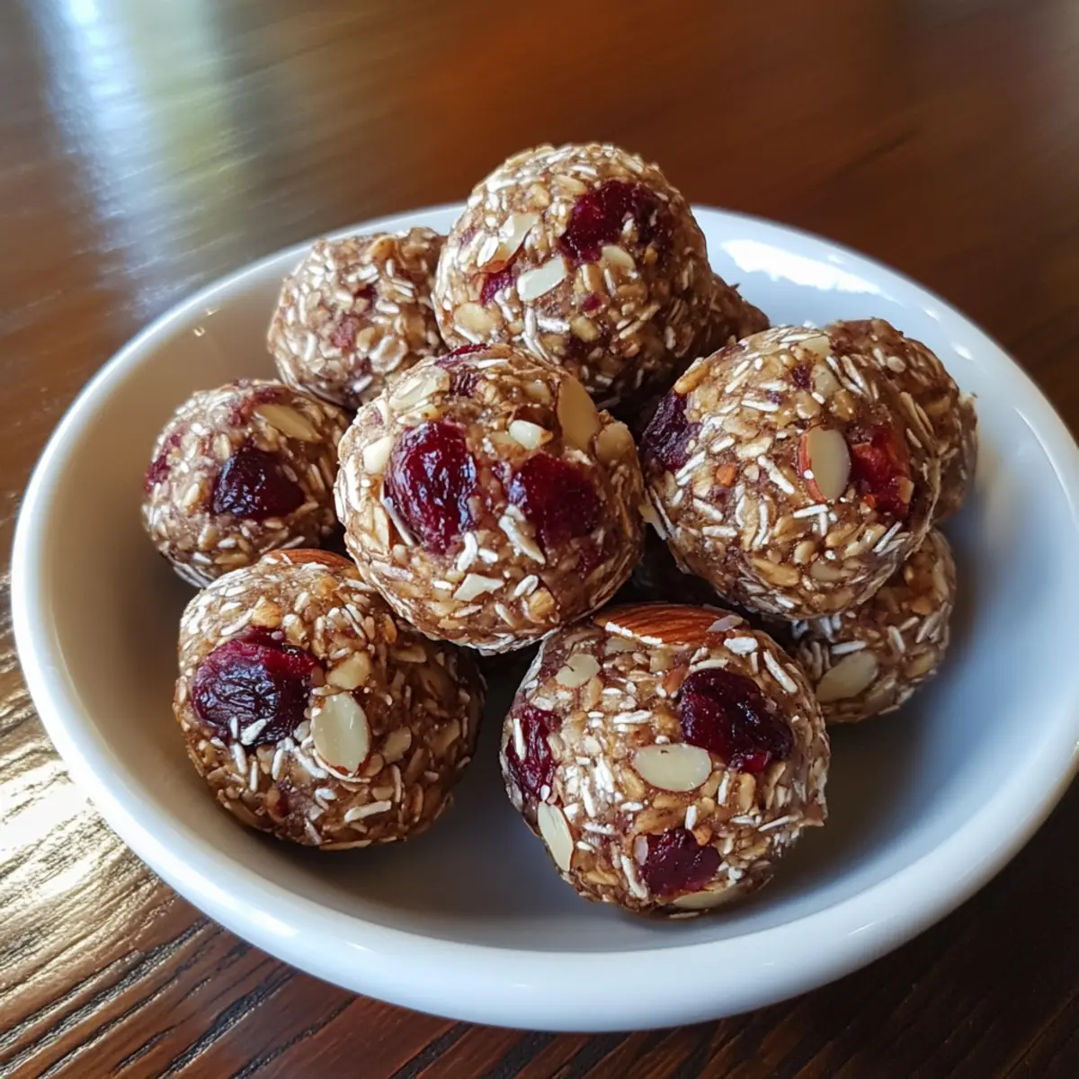 Cranberry Almond Energy Bites