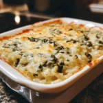 Creamy Spinach Rice Bake Recipe