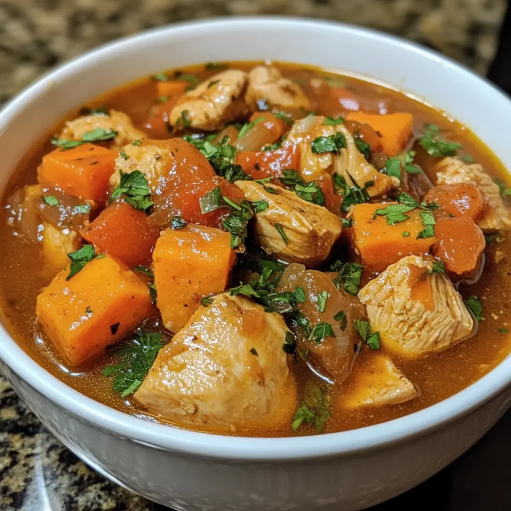 Crockpot Chicken and Sweet Potato Stew Recipe