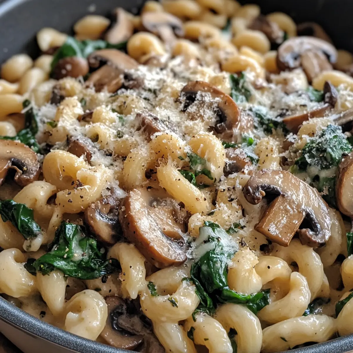 Mushroom & Spinach One-Pot Pasta Recipe