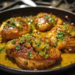 Turmeric Garlic Chicken Thigh Skillet Recipe
