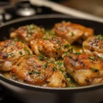 Garlic Herb Chicken Thigh Skillet Recipe