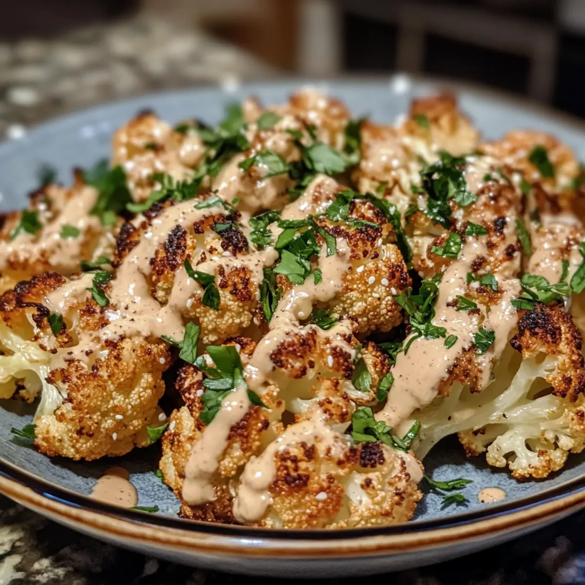 Roasted Cauliflower with Tahini Drizzle Recipe