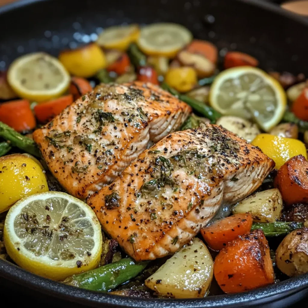 One-Pan Lemon Herb Salmon & Veggies