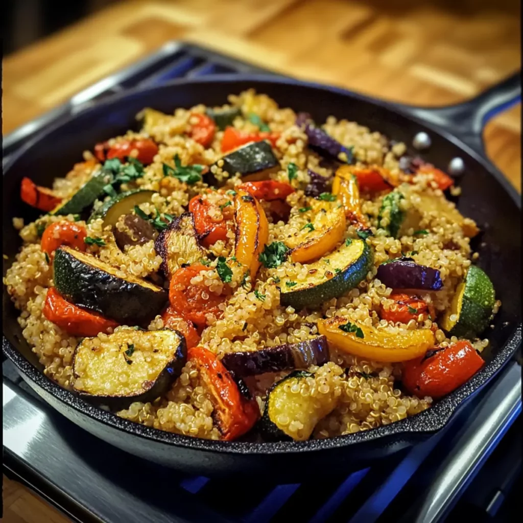 Quinoa & Roasted Veggie Skillet