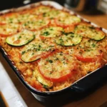 Baked Zucchini Tomato Rice Casserole Recipe