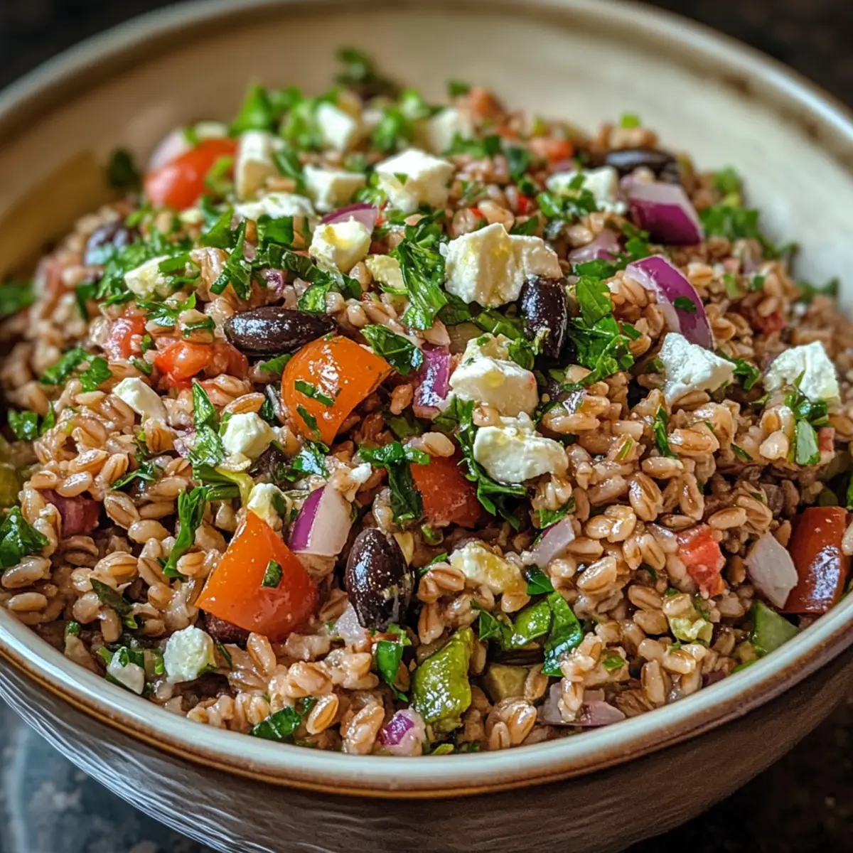 Mediterranean Farro Salad