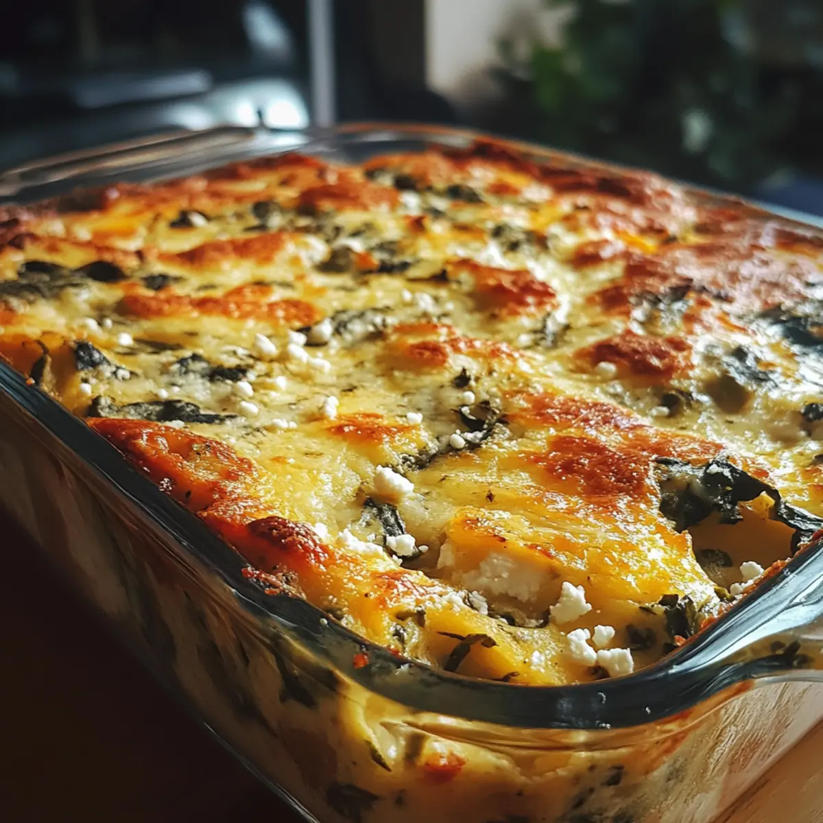 Savory Spinach & Feta Breakfast Bake