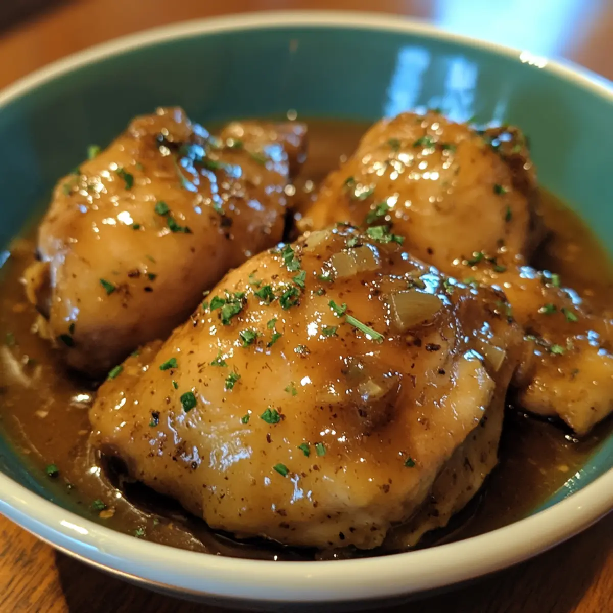Crockpot Chicken with Soft Savory Glaze Recipe