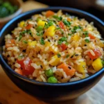 One-Pot Garlic Vegetable Rice Recipe