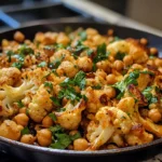 Roasted Cauliflower Chickpea Skillet Recipe