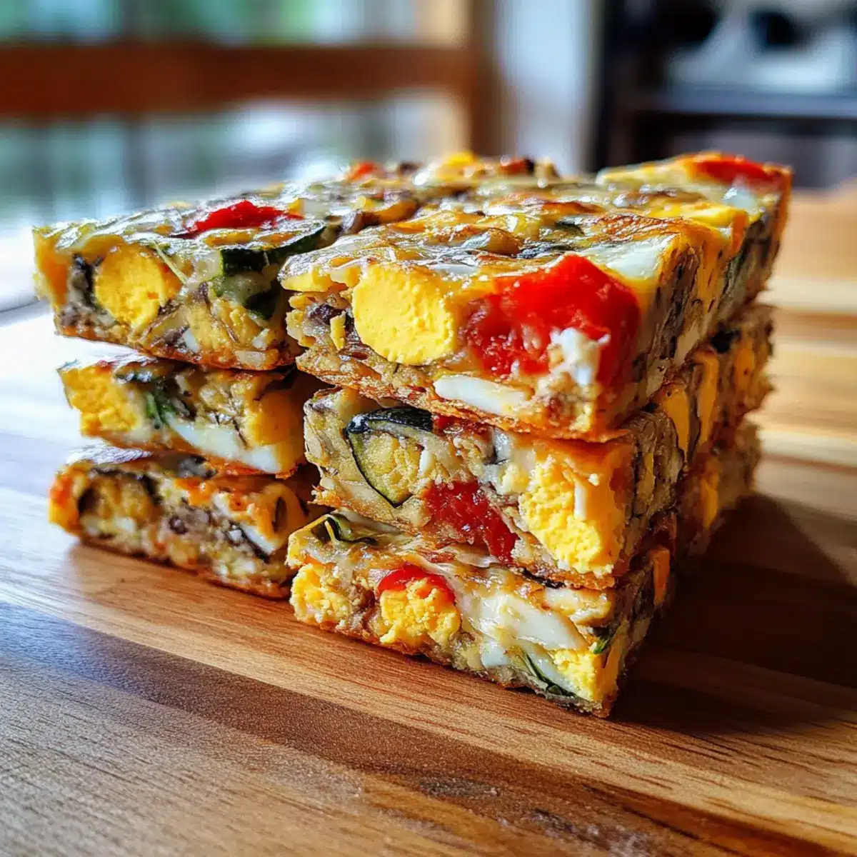 Savory Egg & Veggie Breakfast Bars