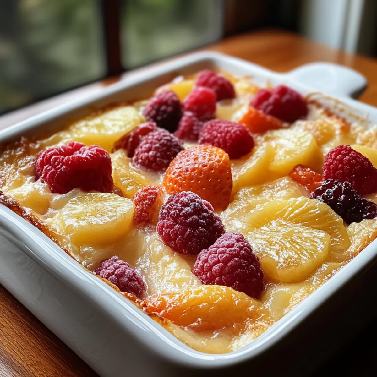 Honey Yogurt Fruit Bake Recipe