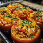 Savory Lentil Stuffed Peppers Recipe