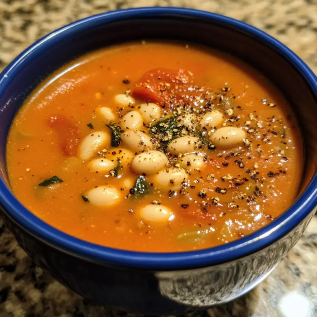 Roasted Red Pepper, White Bean, and Paprika Soup Recipe