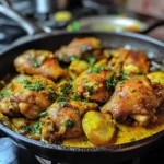 Turmeric Garlic Chicken Thigh Skillet Recipe