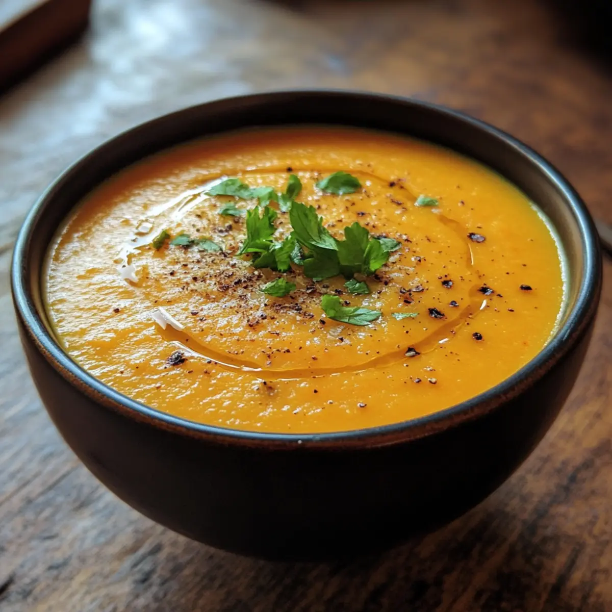 Roasted Carrot & Ginger Soup