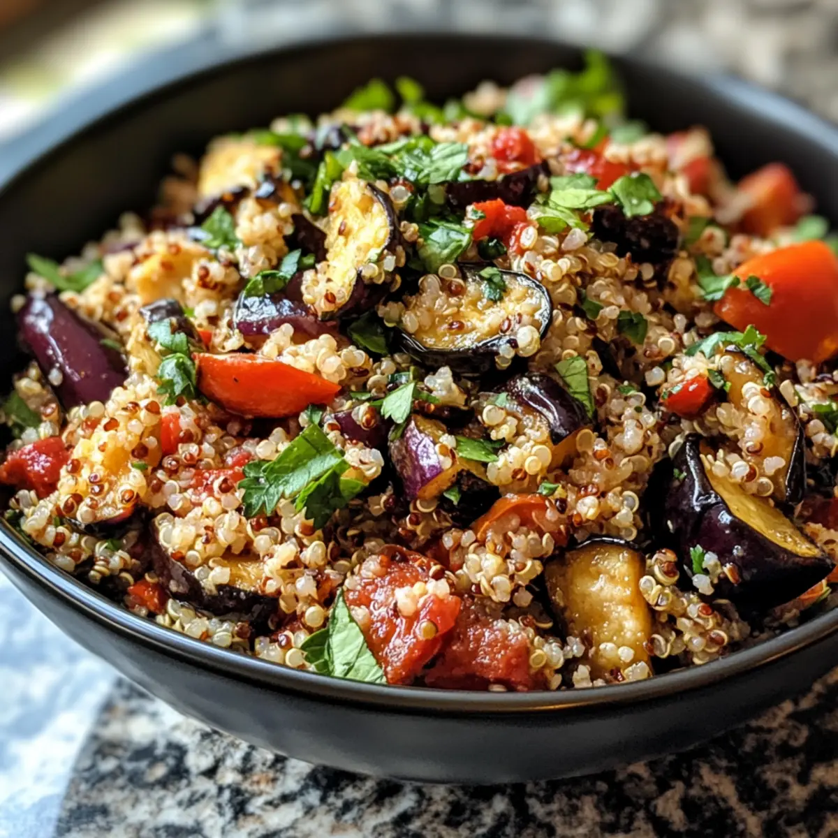Quinoa & Roasted Eggplant Salad