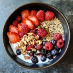 Quinoa Berry Yogurt Breakfast Bowl