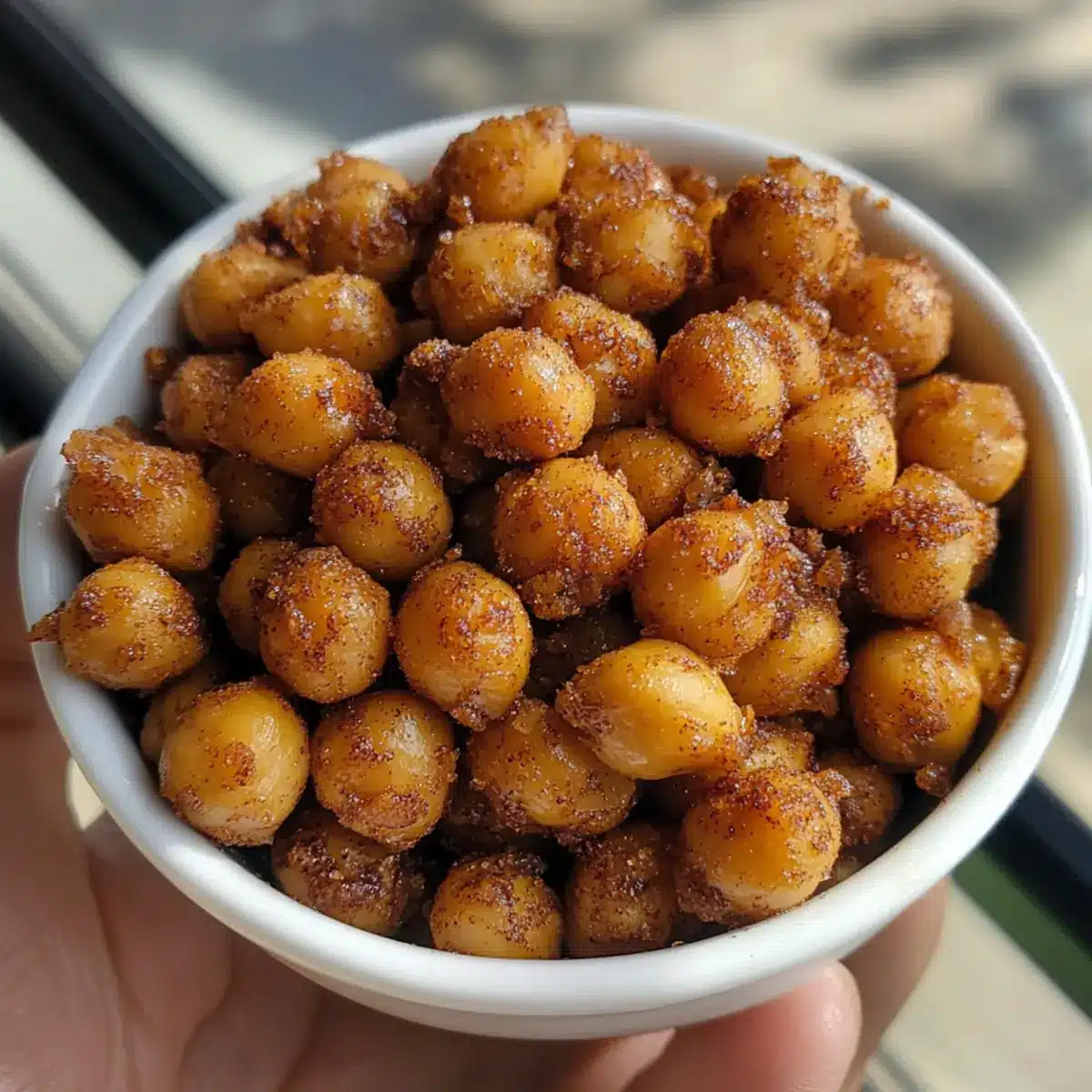 Roasted Cinnamon Chickpea Snack Recipe