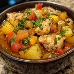 Crockpot Chicken, Bell Pepper, and Potato Stew Recipe