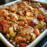 One-Pan Chicken Veggie Rice Bake Recipe