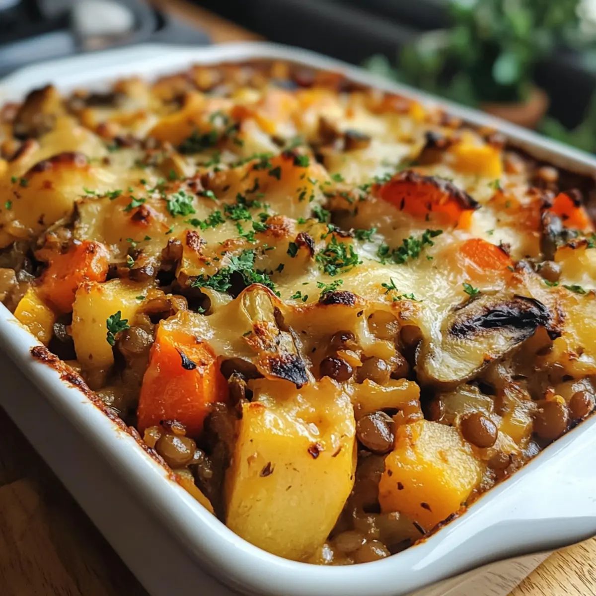 Vegetarian Lentil Veggie Bake Recipe