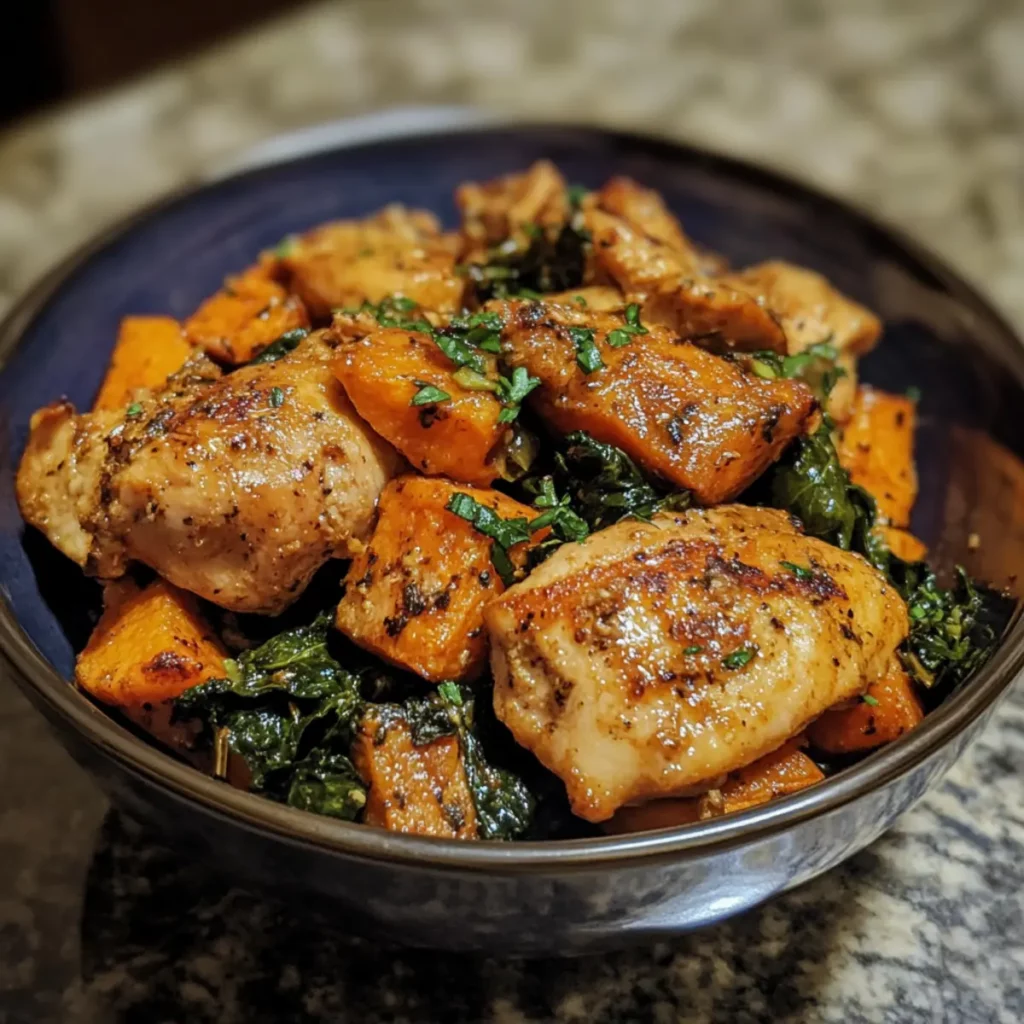 Slow Cooker Chicken with Sweet Potato and Greens Recipe
