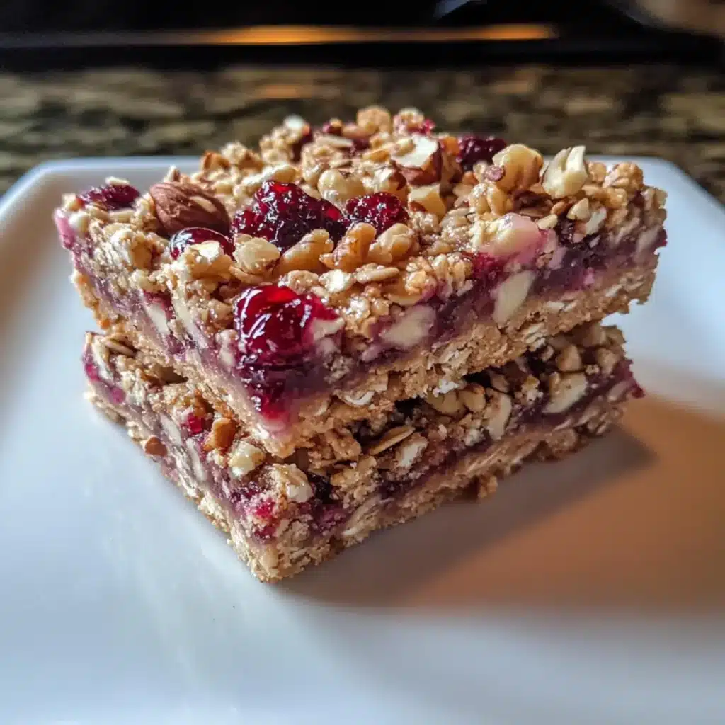 Cranberry Walnut Oat Bars