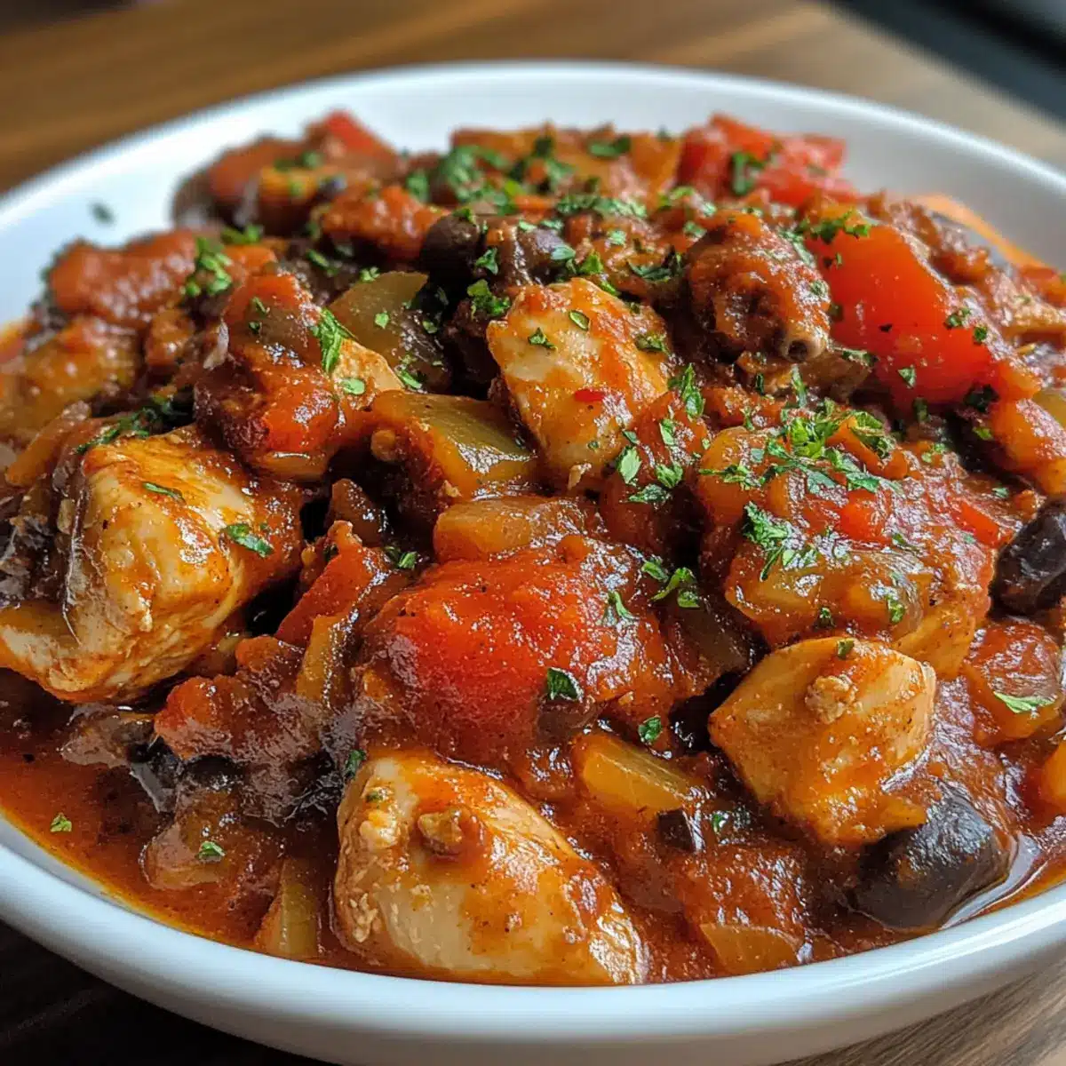 Crockpot Chicken Cacciatore